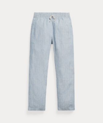 polo Ralph Lauren ラルフローレン　リネンパンツ ボーイズ 8才～20才）ストライプド リネン ドローストリング パンツ