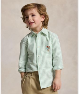 ボーイズ 2才～7才）Polo ベア コットン オックスフォード