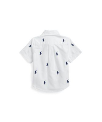 ラルフローレン　国内正規品　日本製　ポニー刺繡　ショートスリーブシャツ　5分丈 ベビー）Polo ポニー オックスフォード ショートスリーブ シャツ
