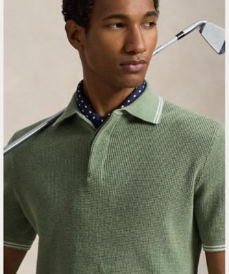 POLO GOLF）ワッフルニット コットン ポロ セーター