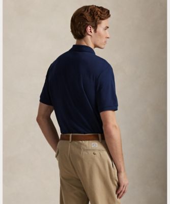 POLO RALPH LAUREN ネイビーポロシャツ M クラシック クラシック フィット メッシュ ポロシャツ