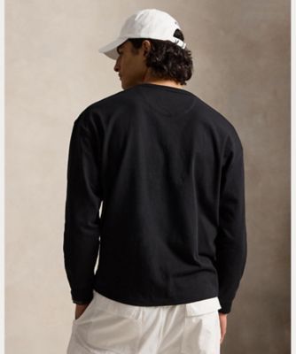リラックス フィット ジャージー ロングスリーブ Tシャツ
