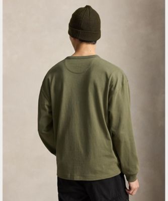リラックス フィット ジャージー ロングスリーブ Tシャツ