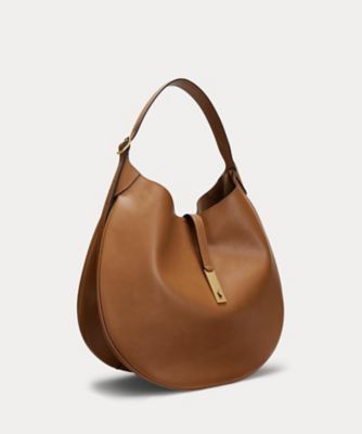 キラ 極美品✨ローレンラルフローレン 2wayショルダーバッグ チャーム付 Polo ID カーフスキン ラージ ショルダー バッグ