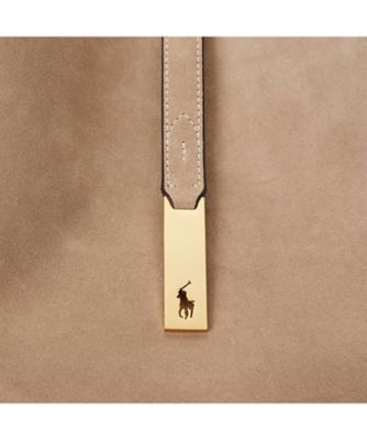 Polo ID スエード ラージ ショルダー バッグ