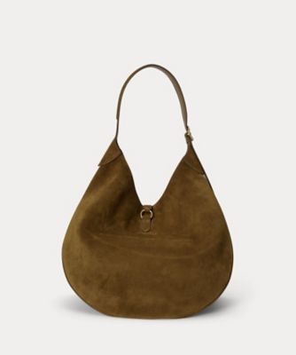 Polo ID スエード ラージ ショルダー バッグ
