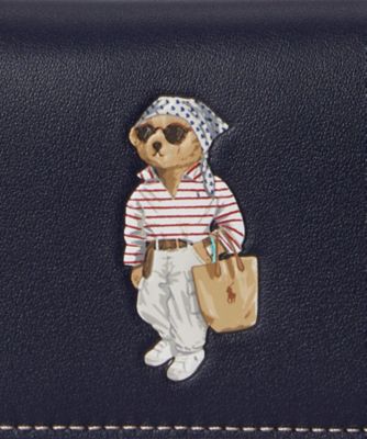 Polo ベア レザー フラップ カード ケース