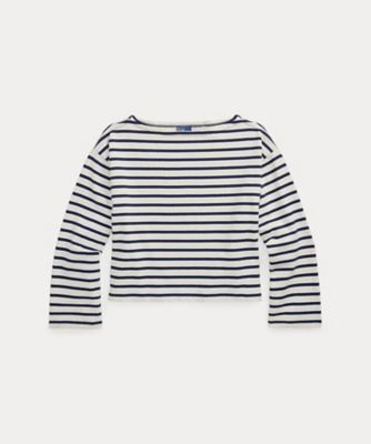 ポロラルフローレン ストライプドボートネック マリナーTシャツ ストライプド ボートネック マリナー Tシャツ