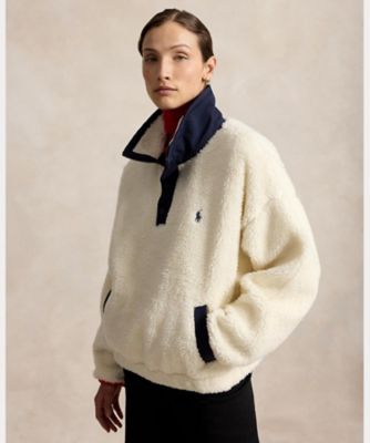 Polo ベア ハイパイル フリース ファネルネック