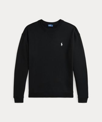 新品 POLO RALPH LAUREN クルーネック スウェット ブラック M フリース クルーネック プルオーバー（WMPOKNINFB20702