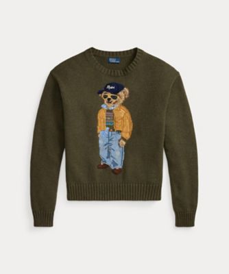 Polo ベア コットン クルーネック セーター