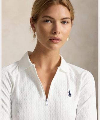 RLXケーブル ジャカード クォータージップ ポロシャツ RALPH LAUREN