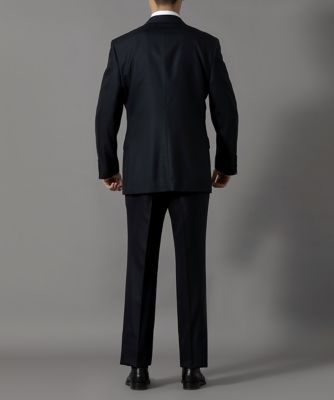 【新品未使用タグ付き】高級スーツ ダーバン A6サイズ 紺系ストライプ ダーバン D'URBAN 【r．a．s．o．】ネイビーシャドー