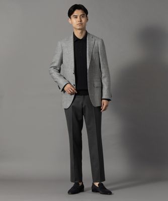 ダーバン D'URBAN リネンシルク ミックスカラージャケット