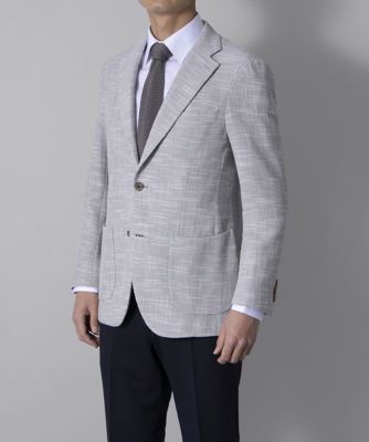 D'URBAN (Men)/Durban [MONSOON] Light gray deformed texture jacket (1145204216)