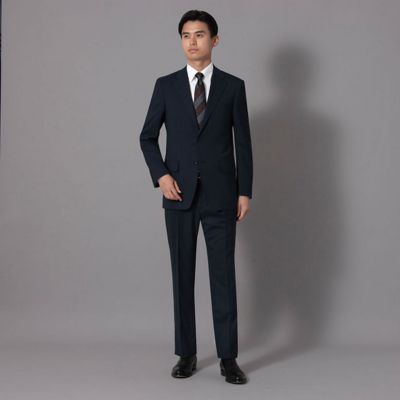 ダーバン D'URBAN MONSOON ネイビーストライプスーツ