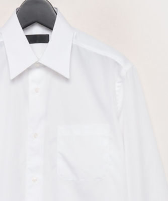 ブロードホワイトドレスシャツ（レギュラーカラー 
