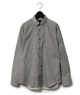 D'URBAN (Men)/ダーバン ダーバン D'URBAN グレー小紋プリントシャツ(1605421113) 95_グレー トップス【三越伊勢丹/公式】