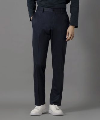 D'URBAN (Men)/ダーバン ダーバン D'URBAN【向井理さん着用商品】モノフィラメントヘリンボンジャージードレスパンツ(セパレーツ)(1605440002) 38_ネービーブルー パンツ・ズボン【三越伊勢丹/公式】