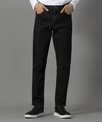 ダーバン D'URBAN ウォッシュ加工ブラックデニムパンツ