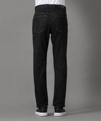 ダーバン D'URBAN ウォッシュ加工ブラックデニムパンツ