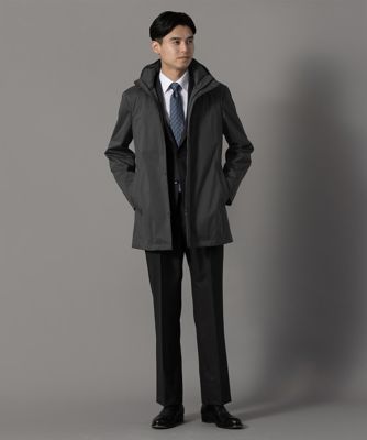 ダーバン D'URBAN ラミネートフードスタンドカラーコート