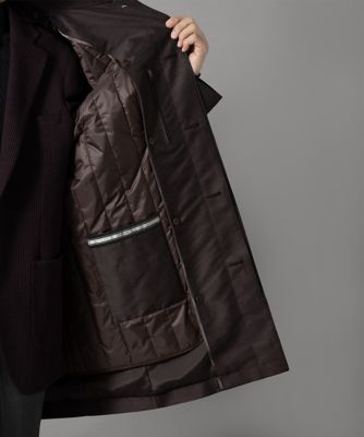 ダーバン D'URBAN シルク混メランジカルゼステンカラーコート