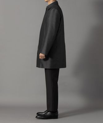 ダーバン D'URBAN シルク混メランジカルゼステンカラーコート