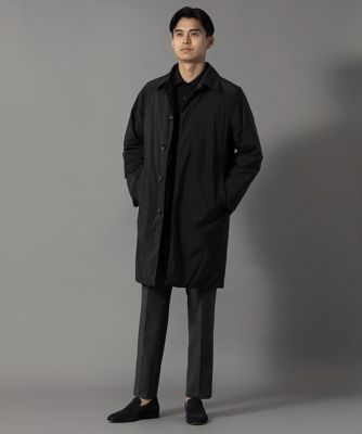 D'URBAN メンズ　ラムレザー　コート　LLサイズ　ブラック　ダーバン ダーバン D'URBAN ツイル無地ライトダウンバルカラーコート