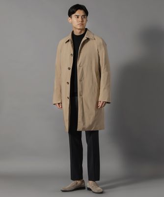 D'URBAN ダーバン　ロングコート　ベルト付き ダーバン D'URBAN ツイル千鳥ダウンバルカラーコート