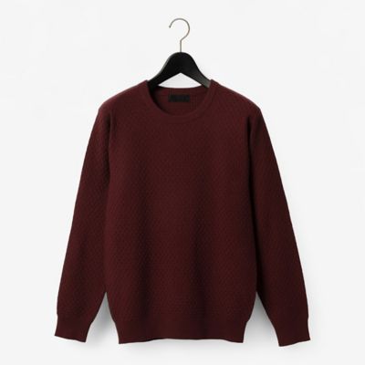 D'URBAN (Men)/ダーバン ダーバン D'URBAN マイクロジオメトリッククルーネックニット(1605461003) 78_オールドローズ トップス【三越伊勢丹/公式】