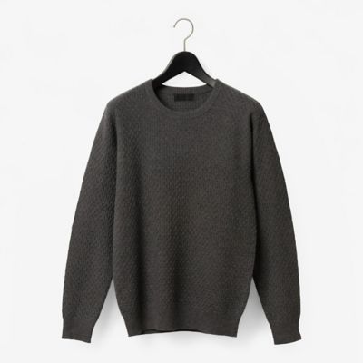 D'URBAN (Men)/ダーバン ダーバン D'URBAN マイクロジオメトリッククルーネックニット(1605461003) 97_グレー トップス【三越伊勢丹/公式】