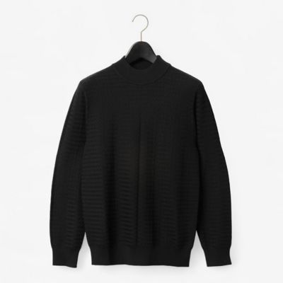 D'URBAN (Men)/ダーバン ダーバン D'URBAN シェブロンパターンモックネックニット(1605461005) 99_クロ トップス【三越伊勢丹/公式】