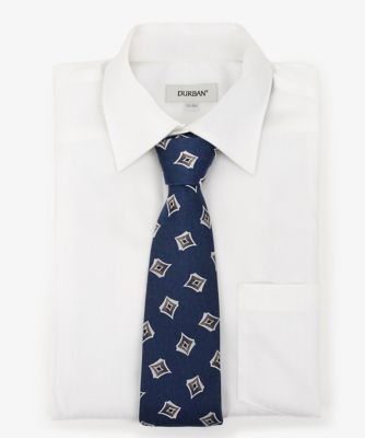 ダーバン D'URBAN ブルーダイヤ小紋ネクタイ