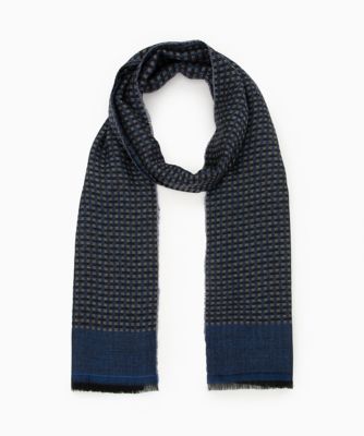 D'URBAN (Men)/ダーバン ダーバン D'URBAN ジャカードミニチェックストール(1605482010) 37_ダルブルー ネックウォーマー【三越伊勢丹/公式】