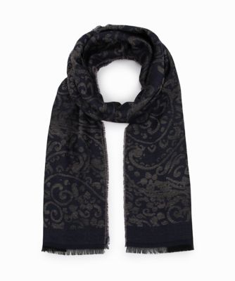 D'URBAN (Men)/ダーバン ダーバン D'URBAN ボタニカルペイズリーストール(1605482012) 38_ネービーブルー ネックウォーマー【三越伊勢丹/公式】