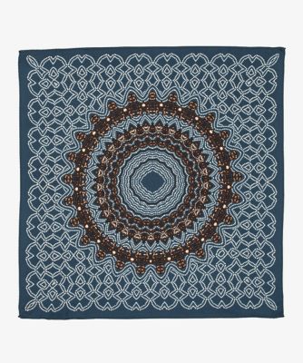 D'URBAN (Men)/ダーバン ダーバン D'URBAN サークル幾何学ポケットチーフ(1605486204) 47_オリーブ ファッション小物【三越伊勢丹/公式】