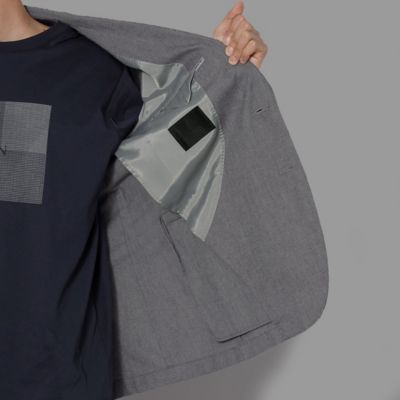 ダーバン D'URBAN ストレッチ麻混ブロークンツイルジャケット
