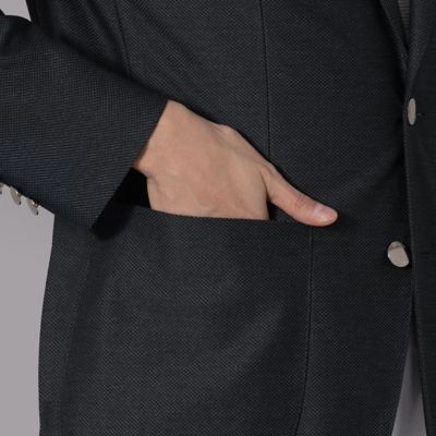 ダーバン D'URBAN ネイビー バーズアイ トラベルジャケット