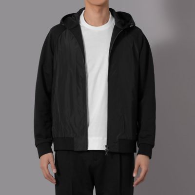 ダーバン D’URBAN ジャケット ジャンバー ブラック 黒 M ナイロン ダーバン D'URBAN ブラックフーデッドジャケット（セパレーツ