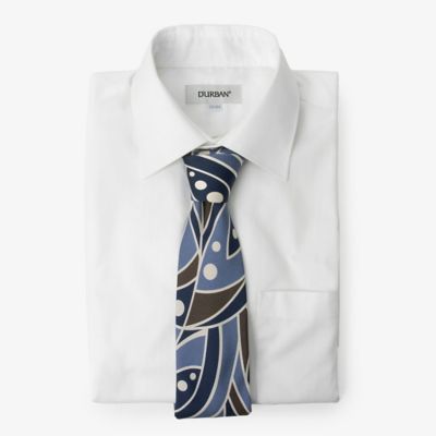 ダーバン D'URBAN アブストラクトパターンネクタイ （ブルー