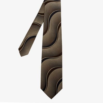 ＜D’URBAN (Men)＞ダーバン　Ｄ’ＵＲＢＡＮ　モアレネクタイ　（ブラウン）（１６０６２８０２０８）