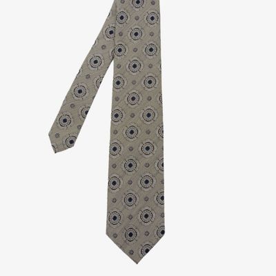 ＜D’URBAN (Men)＞ダーバン　Ｄ’ＵＲＢＡＮ　フラワーヘリンボンネクタイ　（グレー）（１６０６２８０２１０）