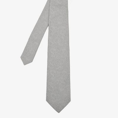 ＜D’URBAN (Men)＞ダーバン　Ｄ’ＵＲＢＡＮ　シルバーペイズリーネクタイ　（シルバー）（１６０６２８０３０８）