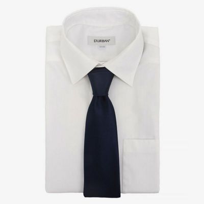ダーバン D'URBAN ネイビーソリッドネクタイ （ネイビー