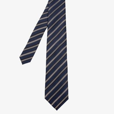 ＜D’URBAN (Men)＞ダーバン　Ｄ’ＵＲＢＡＮ　クラシカルオルタネイトストライプネクタイ　（ブルー）（１６０６２８０４０５）
