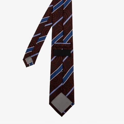 ꧁美品꧂ ダンヒル ネクタイ ペイズリー dロゴ ストライプ ビジネス グリーン ペイズリー＆ダブルストライプ ネクタイ（レッド