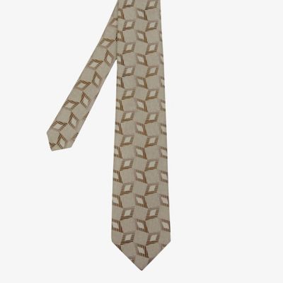 ＜D’URBAN (Men)＞ダーバン　Ｄ’ＵＲＢＡＮ　グラデーションダイヤモチーフネクタイ　（ベージュ）（１６０６２８０５１３）