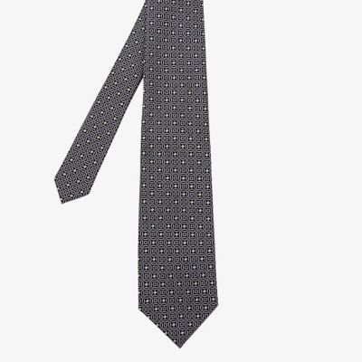 ＜D’URBAN (Men)＞ブラウンジオメトリックネクタイ（ブラウン）（１６０６２８０５１５）