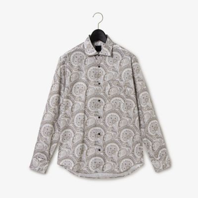 ビッグレトロペイズリー柄シャツ（ワイドカラー